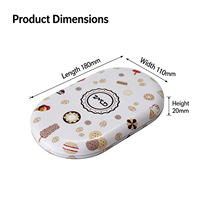 Boîte en étain ovale de qualité alimentaire avec insert en blister, impression CMYK personnalisée, boîte en étain pour bonbons, chocolat, cadeaux