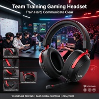 Casque de jeu sans fil OEM ODM avec suppression du bruit, faible latence, éclairage RGB, son surround pour téléphone portable et ordinateur