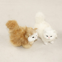 Décorations de noël mignon Kitty Animal modèle décoration de la maison présentoirs accessoires jouets en peluche enfants chat réaliste