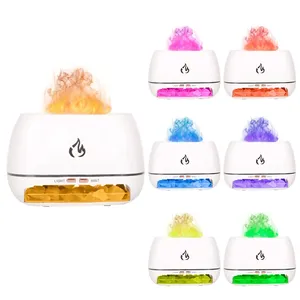 Difusor de aceite esencial de aromaterapia portátil USB con difusor de fuego de aromaterapia con luz de llama 3D - Product Image 5
