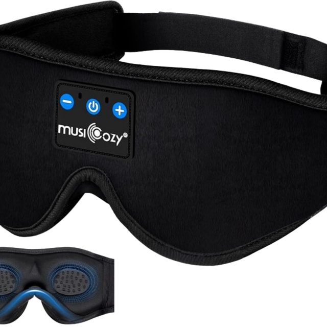 Mask 3D Wireless Music Headband Eye Mask Sleeping Earbuds Men Women Cool Gadgets Gifts Sleep Headphones