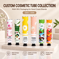 Tubes cosmétiques personnalisés, emballages vides pour crème pour les mains, tubes à presser, impression UV, étiquette privée, diamètre 12,7-35 mm