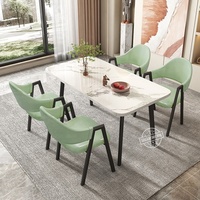 Ensemble table et chaises de négociation en bambou, table rectangulaire pliable, style nordique moderne, meubles de maison, café, salon de thé