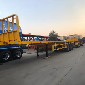Remolque de Plataforma Plana de Alta Calidad de 40 Pies, 3 Ejes, 4 Ejes, Camión Portacontenedores, Semirremolque para Transporte Pesado - Product Image 4