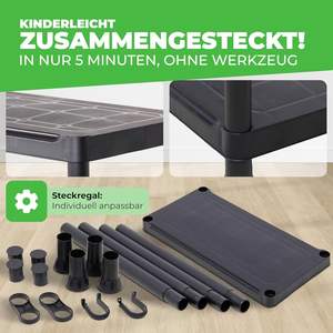 Ensemble de rangement modulaire robuste à 4 <span class=keywords><strong>étagère</strong></span>s Protection contre la corrosion Système d'<span class=keywords><strong>étagère</strong></span>s de rangement en plastique - Product Image 3