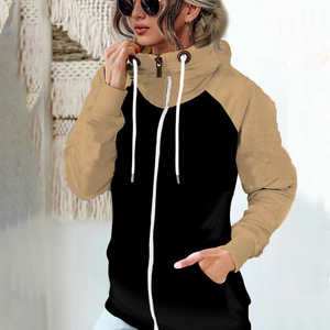 Manteau <span class=keywords><strong>femme</strong></span> <span class=keywords><strong>pull</strong></span> en velours à capuche <span class=keywords><strong>grande</strong></span> <span class=keywords><strong>taille</strong></span> nouveau Plus épais ample pour l'automne hiver Europe États-Unis - Product Image 4