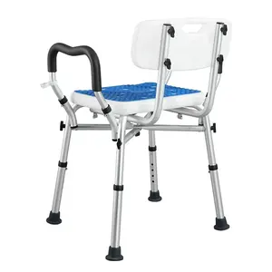 2026 Günstiger Duschstuhl Badezimmer-Sicherheitsstuhl aus Aluminium für Behinderte Komfortabler Seniorenstuhl - Product Image 4