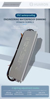 Convertidor de Corriente CA-CC HUARON HRGSW 0-10V, Impermeable IP67, Controlador LED de 60W-400W, 90-99% de Eficiencia, Carcasa de Aluminio, Iluminación LED