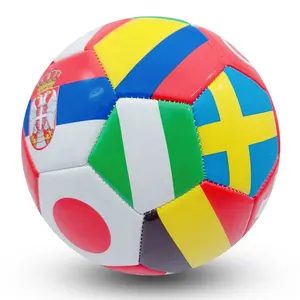 Balones de fútbol del mundo, banderas de campo, talla 5 para promoción