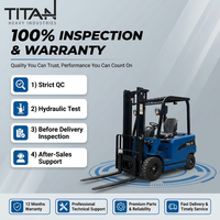 TITAN TFE-15 Kleiner Elektrostapler 1,5 Tonnen Blei-Säure/Lithium-Ionen-Batterie Vollgummireifen CE-Zertifiziert Geräuscharmes Design Leiser Betrieb