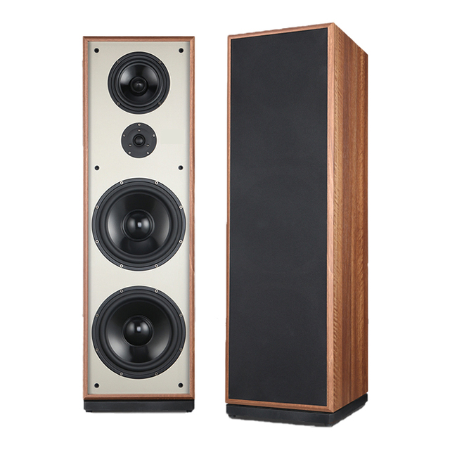 High Quality 2.0 HIFI Audio Dual 10 Inch Passive Front Floor Speakers High Fidelity Wooden Home Theater System