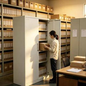 Armoire de bureau en acier avec tringle de suspension, armoire de classement et de rangement en métal, vente directe d'usine en Chine - Product Image 1
