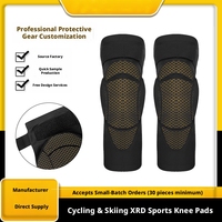 Genouillères de ski et de cyclisme personnalisées XRD, maille respirante antidérapante 3D, protection contre les chocs de 10 mm, fabricant en gros personnalisé, snowboard