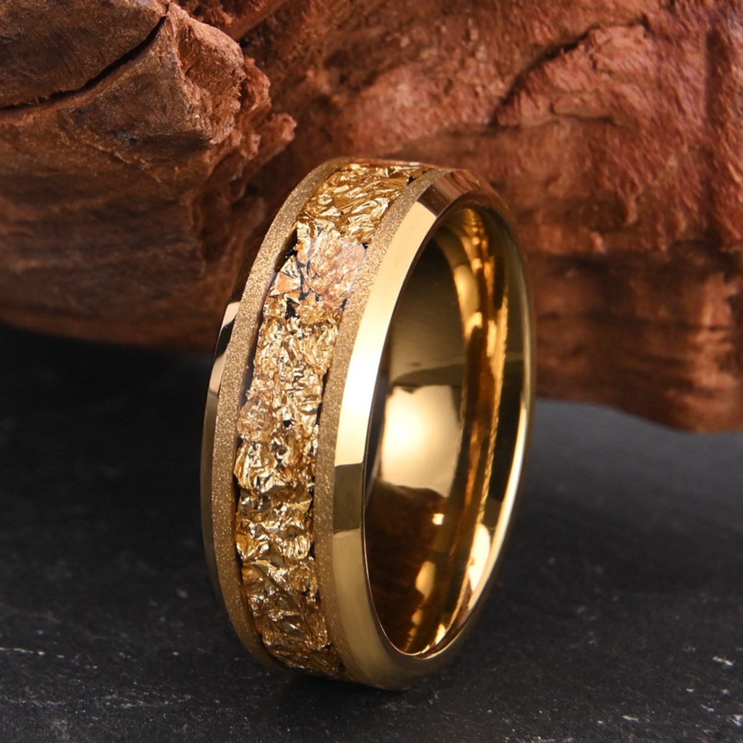 tungsten rings gold plated