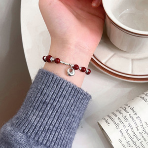 S925 Sterling Silver Lucky Bag Beaded <b>Bracelet</b> 36 <b>Beads</b> Lock Charm Everyday Wear Jewelry - Product Image 3