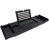 Plateau de bain extensible en bois, support de baignoire en bambou avec porte-verre à vin, plateau pour téléphone portable, organisateur réglable pour salle de bain