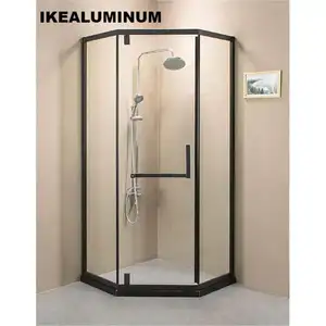 Ikealuminum 2024 fabrika özelleştirilmiş otel banyo cam Conner duşakabin sürgülü duş kabini