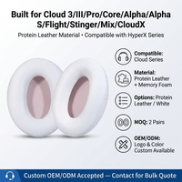 Bantalan Telinga Pengganti Premium Dengan Kulit Protein Untuk Headset Cloud 3/III/Pro/Core/Alpha/Alpha S/Flight/Stinger/Mix/CloudX
