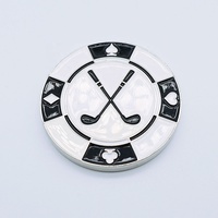 Marqueur de balle de golf style jetons de poker, multicolore, haute précision, avec positionnement magnétique, logo personnalisé, accessoire de golf