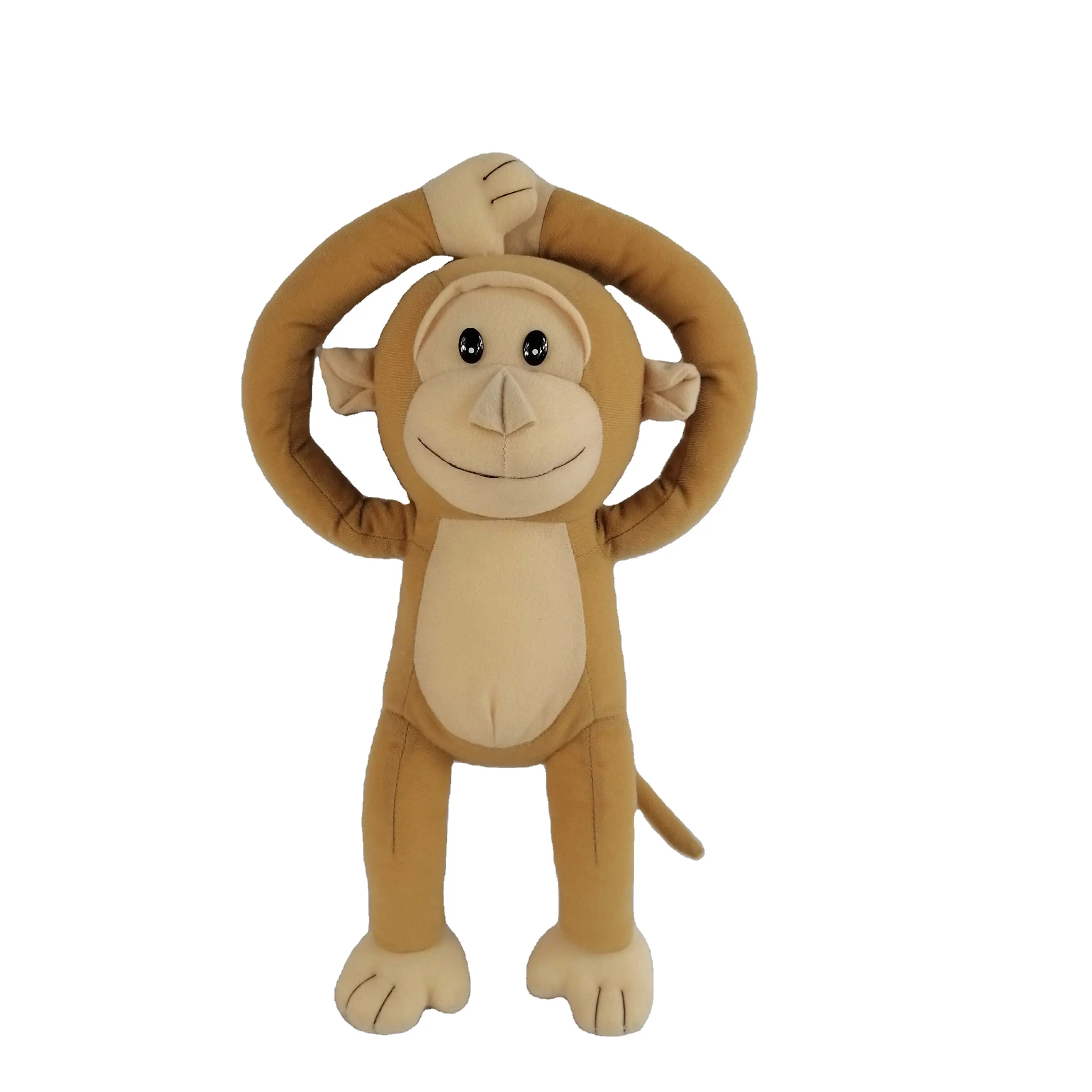 Wholesale realistic long arm plush OEM kawaii hanging baby monkey stuffed animal soft toy doll