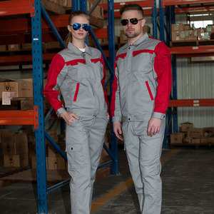 Usine directe de haute qualité coton manches courtes salopette confort vêtements de travail - Product Image 3