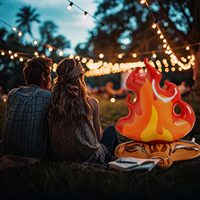 Décoration de jardin gonflable en PVC, flamme de feu de camp simulée, pour Thanksgiving, camping, fête de la récolte, accessoire photo, ornement