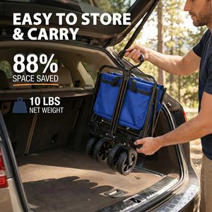 CZFIT <b>Top</b> SalesFolding Camping Cart Stainless Steel Hiking Outdoor Camping Travelling Folding Wagon Cart - Product Image 6