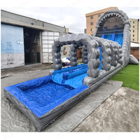 Parc aquatique gonflable extérieur avec toboggan aquatique et piscine pour enfants et adultes