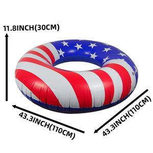 Надувные плавательные кольца на заказ, с флагом Соединенных Штатов, звездами и полосами, плавающие кольца для взрослых - Product Image 3