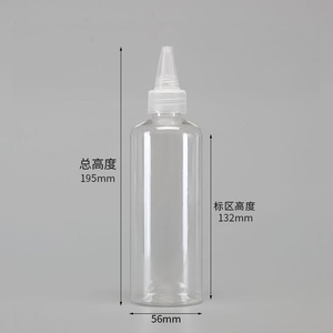 Factory direct stock of 300ml pointed-nose PET plastic <b>bottles</b>, pointed-nose cap ink dispensing <b>bottles</b>, and <b>squeeze</b> oil - Product Image 1