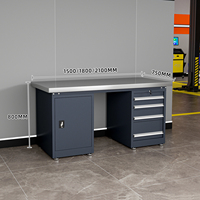 Banc de travail en acier laminé à froid OEM avec panneau perforé de 450 mm, capacité de charge jusqu'à 1 000 kg, pour garage et atelier