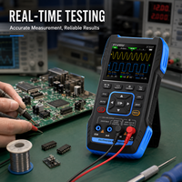 2C53T FNIRSI Osiloskop Genggam Digital Multimeter 3-in-1 2 Kanal 50MHz 250MS/s Layar HD 320x240 untuk Radio Drone