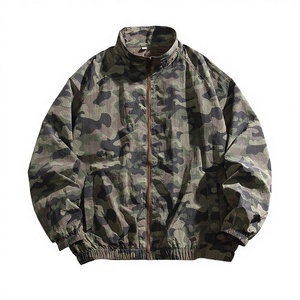 Men's Autumn Thick <b>Mandarin</b> <b>Collar</b> Casual Washed Zipper Windbreaker <b>Jacket</b> Sun-protective OEM Service - Product Image 2