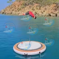 Plateforme de danse gonflable robuste avec poteau, scène en PVC de qualité commerciale pour discothèques, événements DJ et locations de fêtes