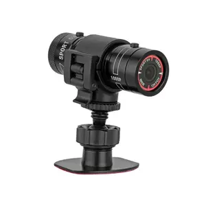 Full 1080P Hd Dash Cam Mini Sport Fiets Fiets Motorfiets Helm Dvr F9 Dv Camcorder Auto Camera Video Recorder Voor Buiten