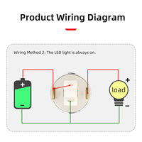 Interrupteur à bouton-poussoir étanche en acier inoxydable 20A 1NO avec anneau lumineux LED 19mm 22mm IP67 Structure électronique 220V