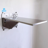 Table d'examen vétérinaire OSCAT en acier inoxydable 304 |   Station chirurgicale murale pliable pour usage clinique, gain de place ET-25