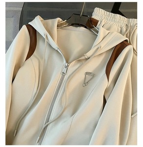 All'ingrosso autunno e inverno Cross-border pantaloni larghi <span class=keywords><strong>con</strong></span> <span class=keywords><strong>cappuccio</strong></span> Set due pezzi, <span class=keywords><strong>tuta</strong></span> sportiva, abito da <span class=keywords><strong>donna</strong></span> - Product Image 4