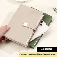 Coffret cadeau pour ordinateur portable LOGO personnalisé fil en cuir couture sac à fermeture éclair rangement bureau d'affaires bloc-notes haute couleur valeur cadeau de graduation