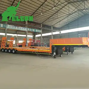 중국 Eleph 60-80 톤 도로 롤러/로더 운송 트레일러 Lowboy 미니 굴삭기 트레일러 판매