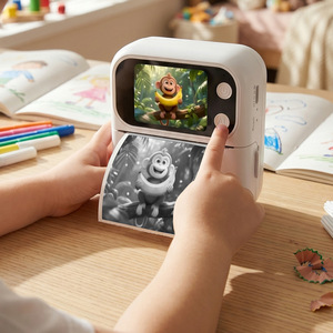 Impresora Térmica Portátil sin Tinta con Pantalla, Generación de Imágenes con IA, <span class=keywords><strong>Mini</strong></span> Impresora de Fotos para Niños, Impresora de Bolsillo Inalámbrica Bluetooth - Product Image 5