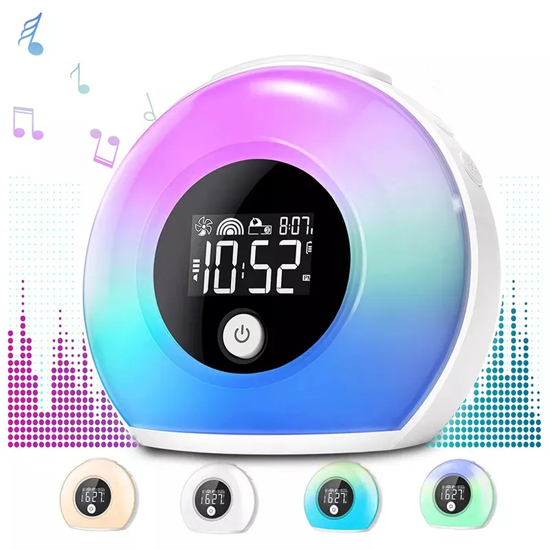 Jam Alarm Digital gadget baru Speaker nirkabel lampu malam berbintang lampu meja samping tempat tidur hewan Smart Home gigi biru OEM