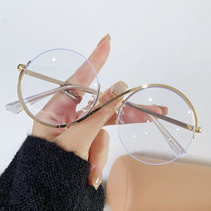 하이 퀄리티 새로운 유행 라운드 하프 프레임 광 변색 돋보기 소재 안티 블루 라이트 광전 렌즈 - Product Image 6