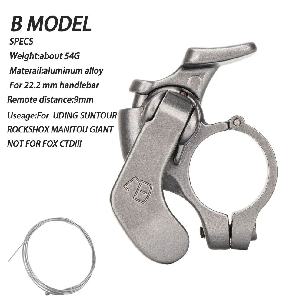 Leva Di Blocco Remoto Per Forcelle Della Bicicletta, Progettata - Foto 3