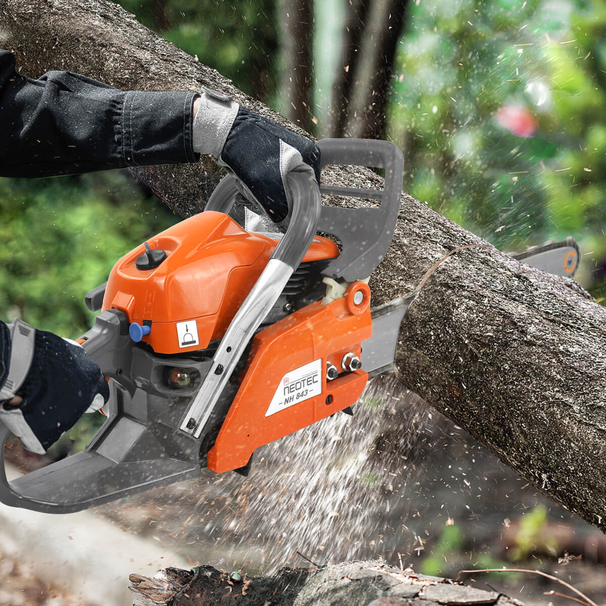 NEOTEC NH843 Chainsaw - Powerful 43cc Gasoline Tree Cutter