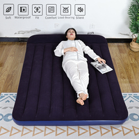Lit d'air carré pliable, matelas pneumatique double, lit gonflable avec design floqué épais, matelas pneumatique gonflable haut pour la maison