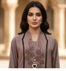 Set Etnik Musim Dingin Marmer Velvet untuk Wanita, Detail Kerja Tangan di Leher dan Samping, Model Shrug, Pakaian Pesta, Busana Tradisional