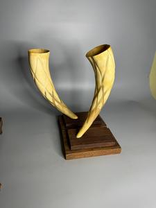 Haute qualité Unique fabriqué à la main écologique en bois poli support de corne de Viking élégant sur le thème des animaux maison artisanat naturel - Product Image 6