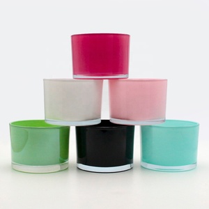 Fengjun โถเทียนแก้วใสพร้อมฝาปิดสีขาวมันวาว - Product Image 2