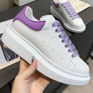 High Quality Designer Genuine Leather Shoes Elegant Noble With Purple <b>Lace</b>-up Sneakers for Outdoor Unisex Casual Anti Slip Shoes - Product Image 5